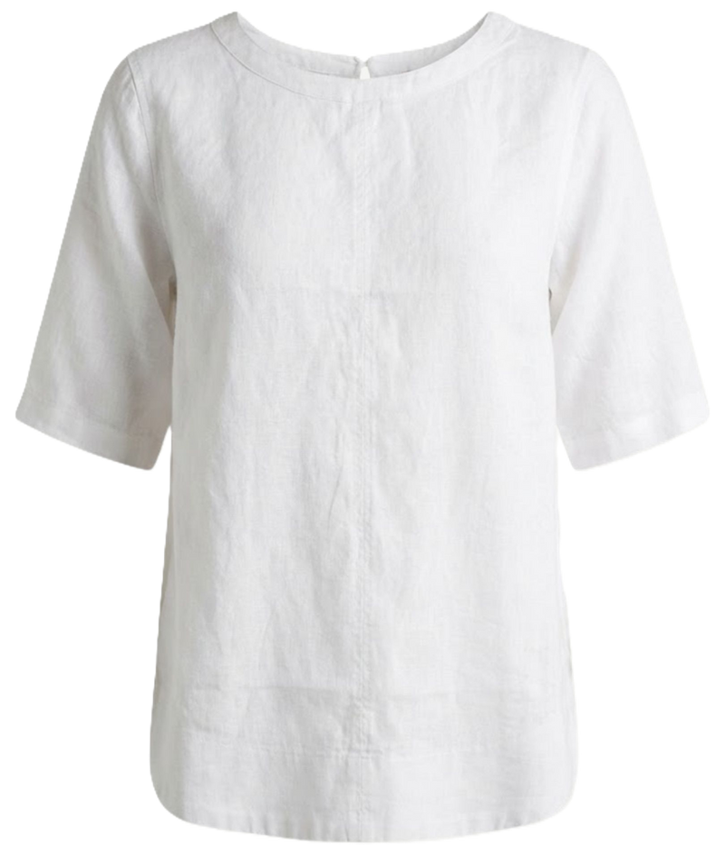 Load image into Gallery viewer, Corfu Womens Linen Breeze Blouse - White
