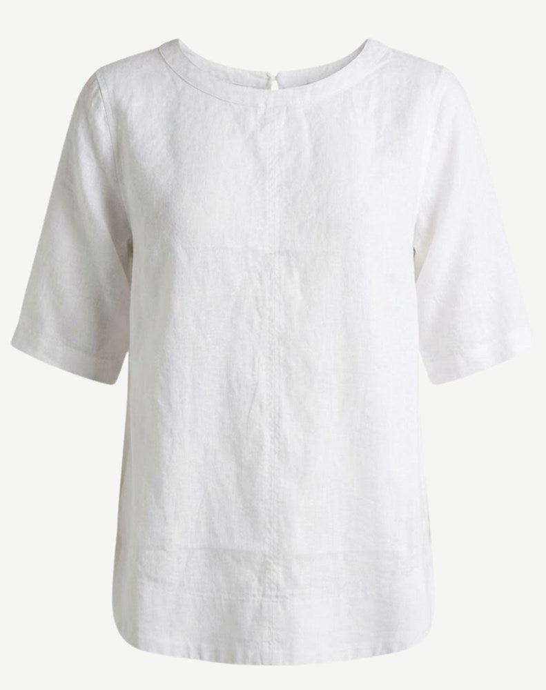 Load image into Gallery viewer, Corfu Womens Linen Breeze Blouse - White
