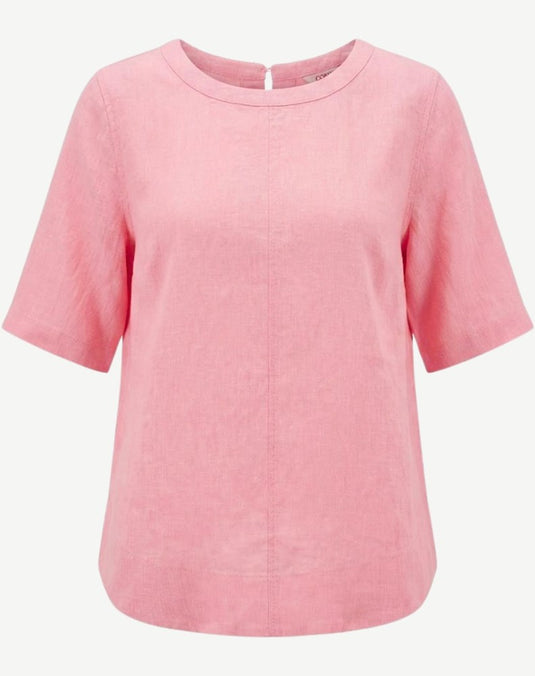 Corfu Womens Linen Breeze Blouse - Sakura