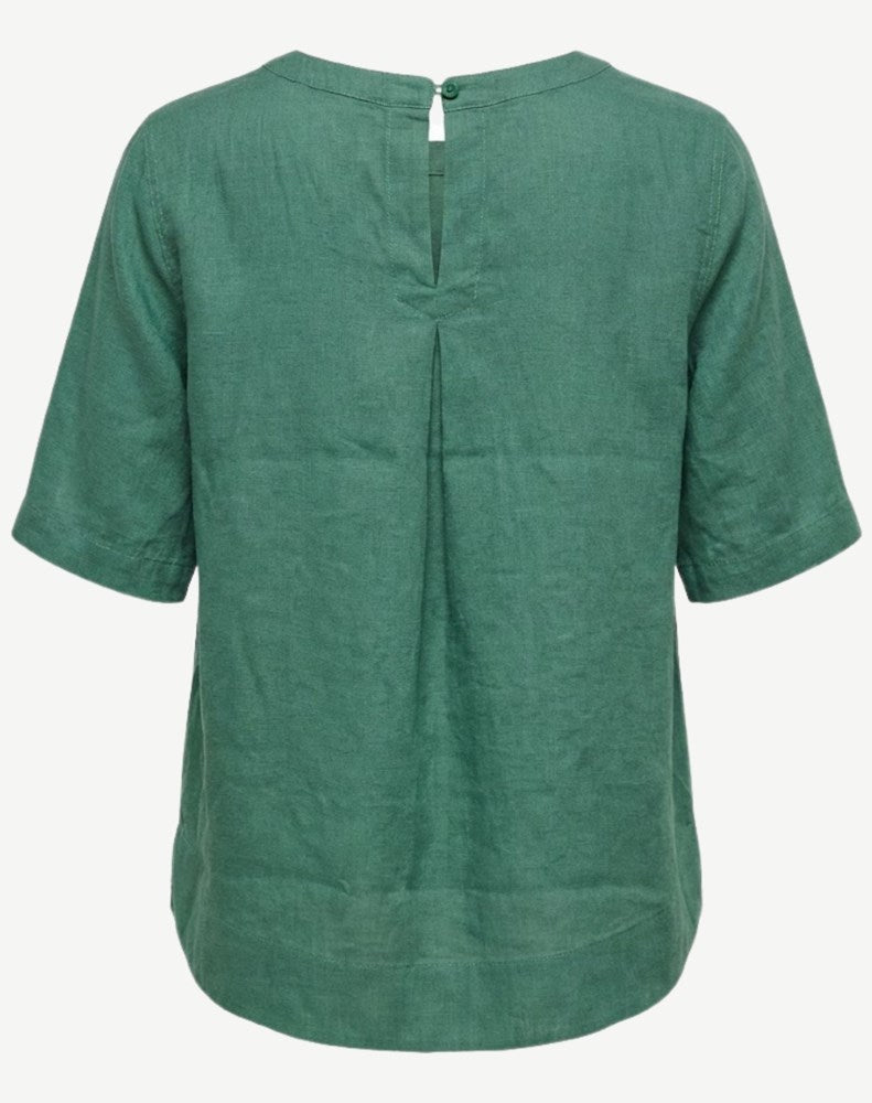Load image into Gallery viewer, Corfu Womens Linen Breeze Blouse - Seafoam
