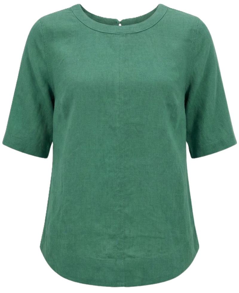 Load image into Gallery viewer, Corfu Womens Linen Breeze Blouse - Seafoam
