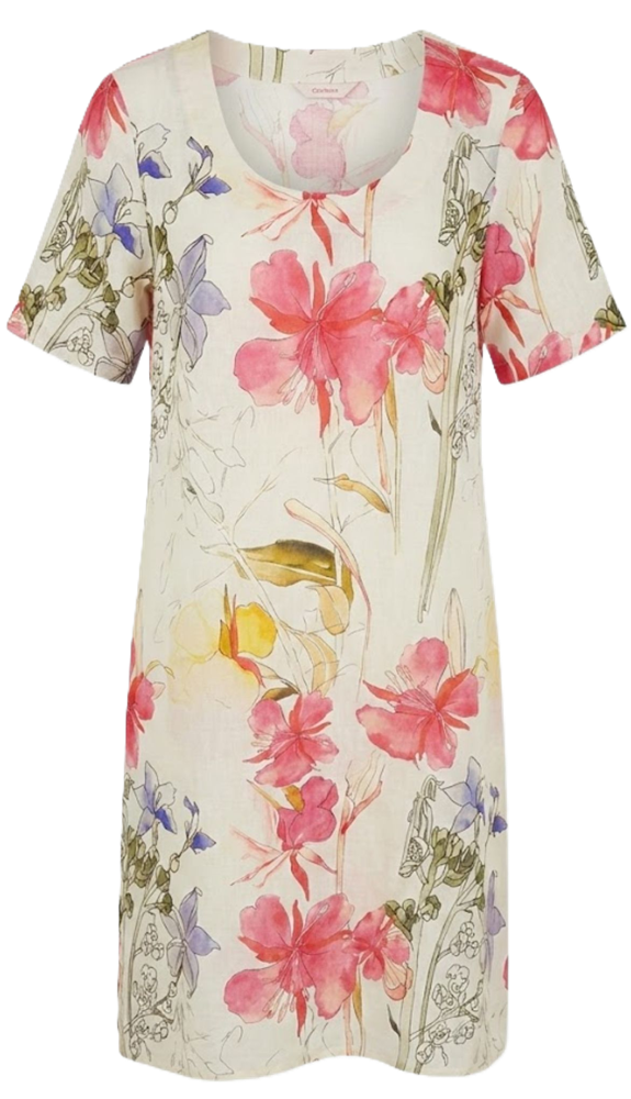 Load image into Gallery viewer, Corfu Womens Enchanted Floral Linen Midi Dress
