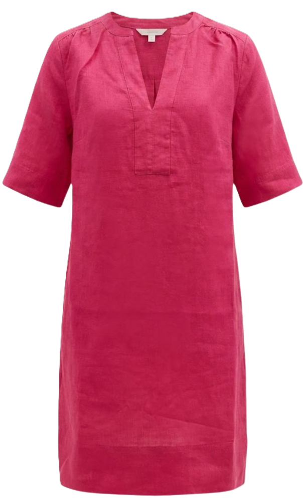 Load image into Gallery viewer, Corfu Womens Linen Breeze Dress - Berry
