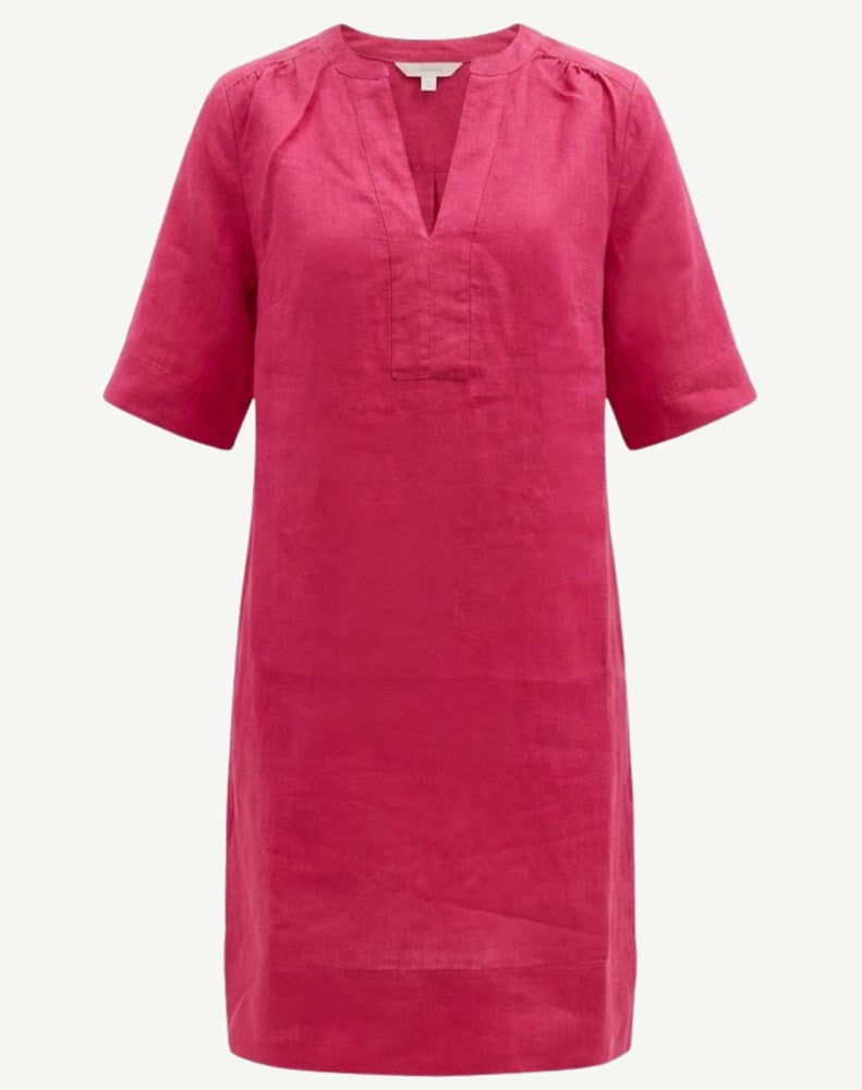 Load image into Gallery viewer, Corfu Womens Linen Breeze Dress - Berry
