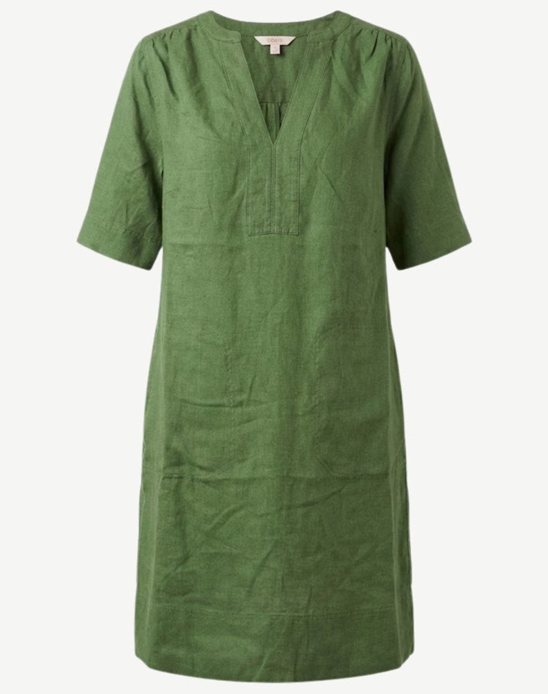 Load image into Gallery viewer, Corfu Womens Linen Breeze Dress - Fern
