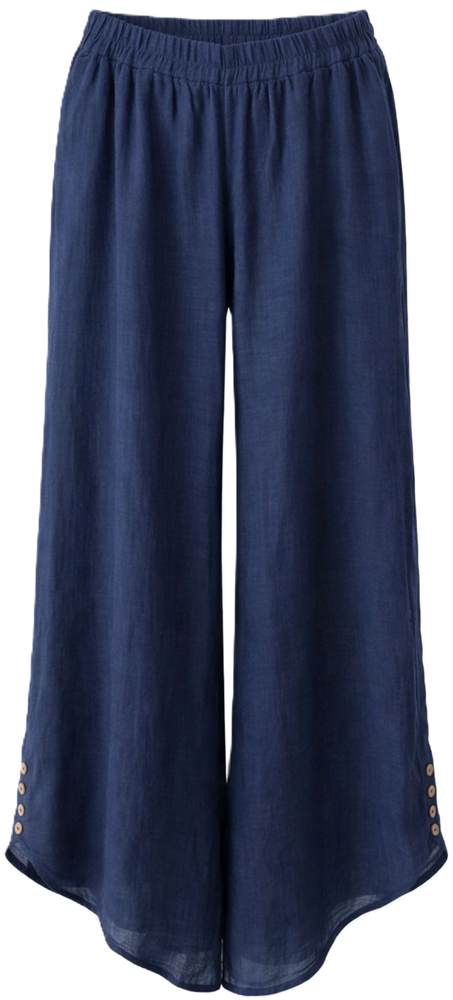 Load image into Gallery viewer, Corfu Womens Crepe Georgette Pants - Navy
