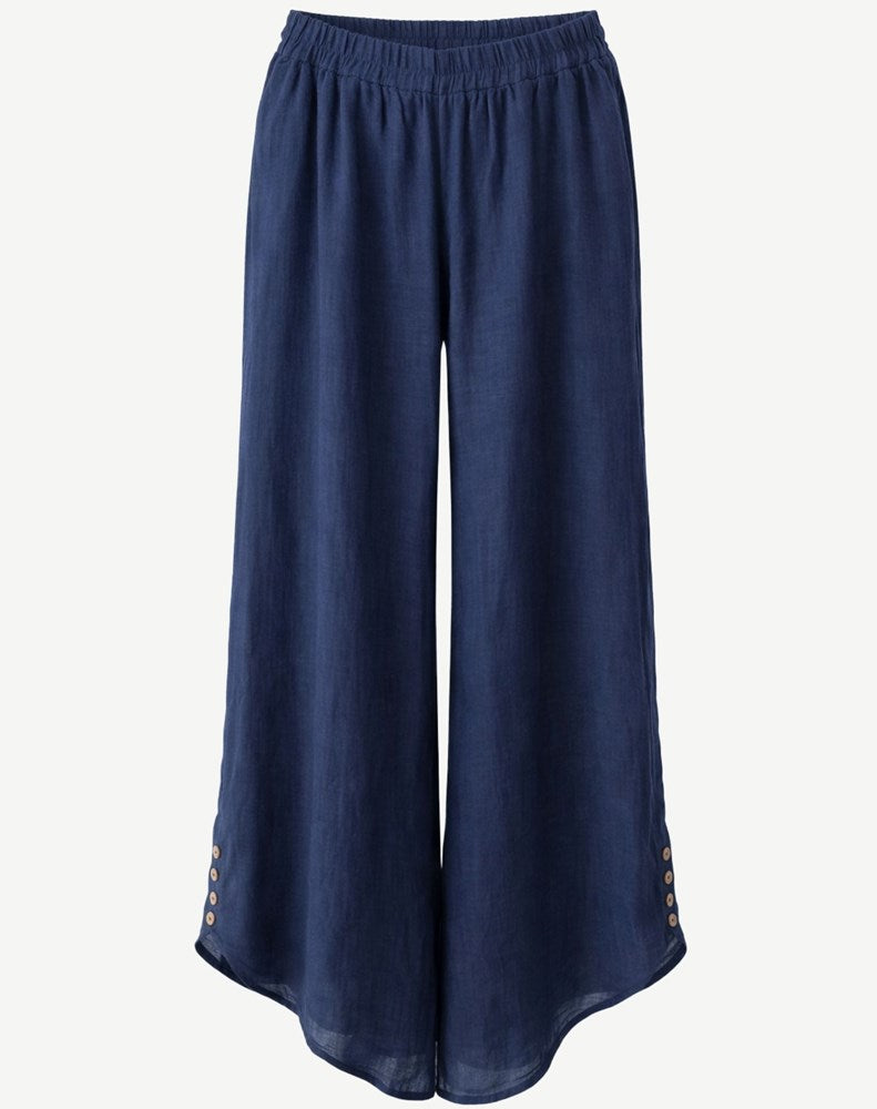 Load image into Gallery viewer, Corfu Womens Crepe Georgette Pants - Navy
