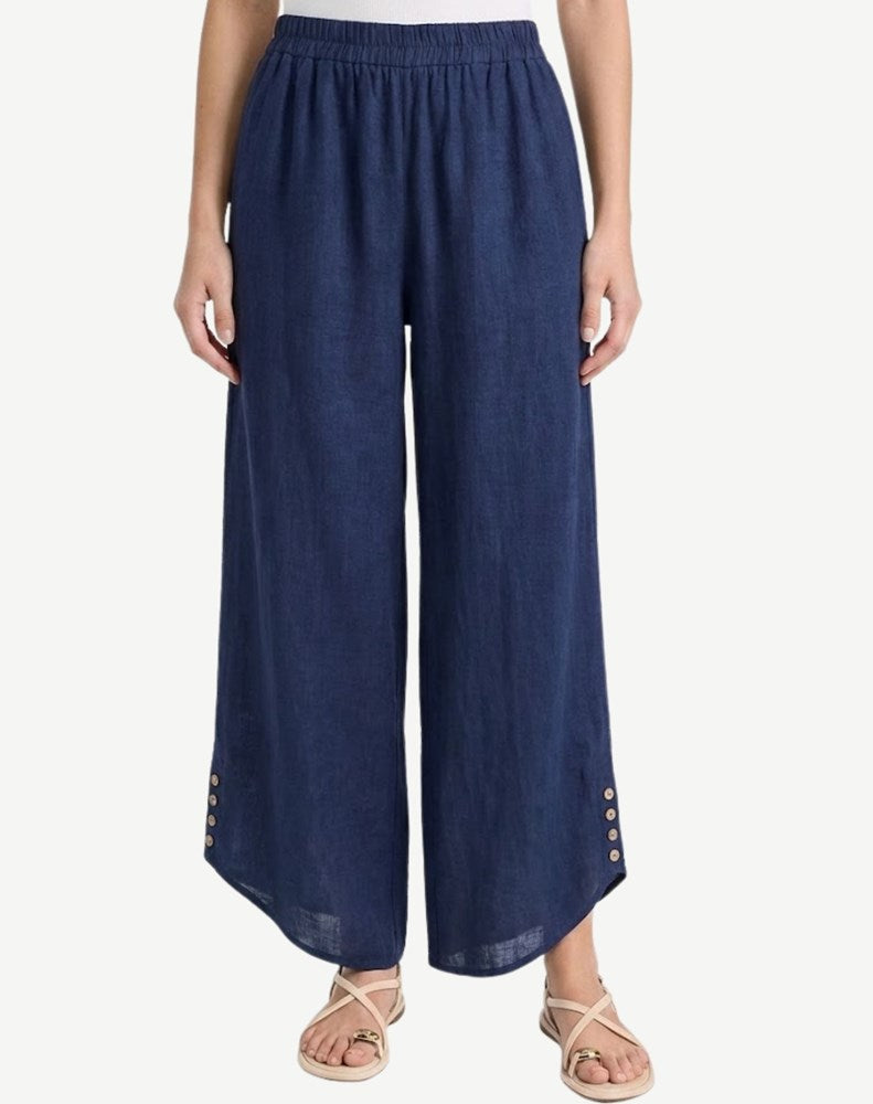Load image into Gallery viewer, Corfu Womens Crepe Georgette Pants - Navy
