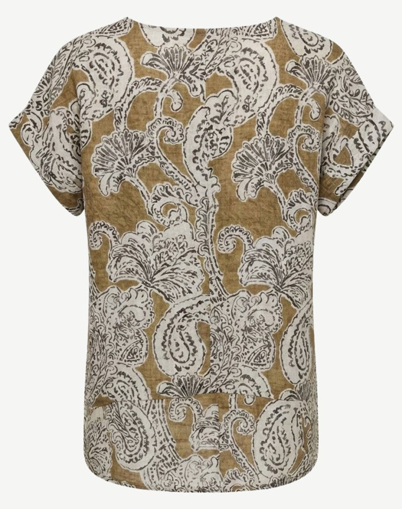 Load image into Gallery viewer, Corfu Womens Saffron Sands Printed Top
