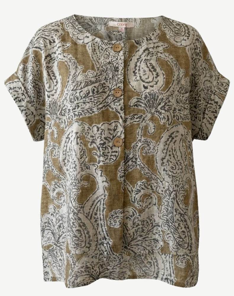 Load image into Gallery viewer, Corfu Womens Saffron Sands Printed Top
