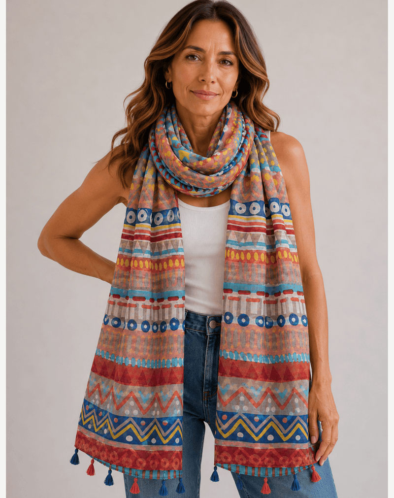Load image into Gallery viewer, Corfu Womens Summer Scarf - Summer Ready
