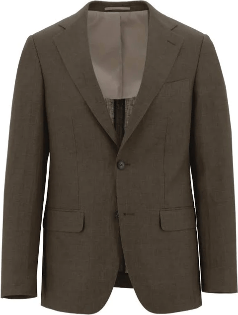 Boston Mens Turin Brown French Linen Tailored Jacket