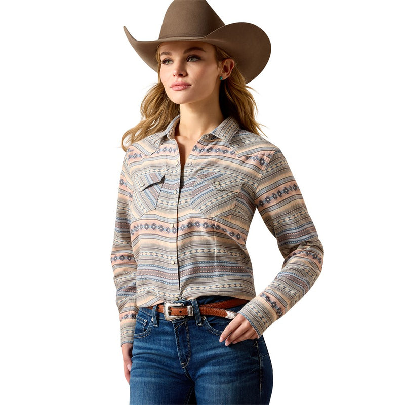Load image into Gallery viewer, Ariat Womens Arizona Western Snap Long Sleeve Shirt
