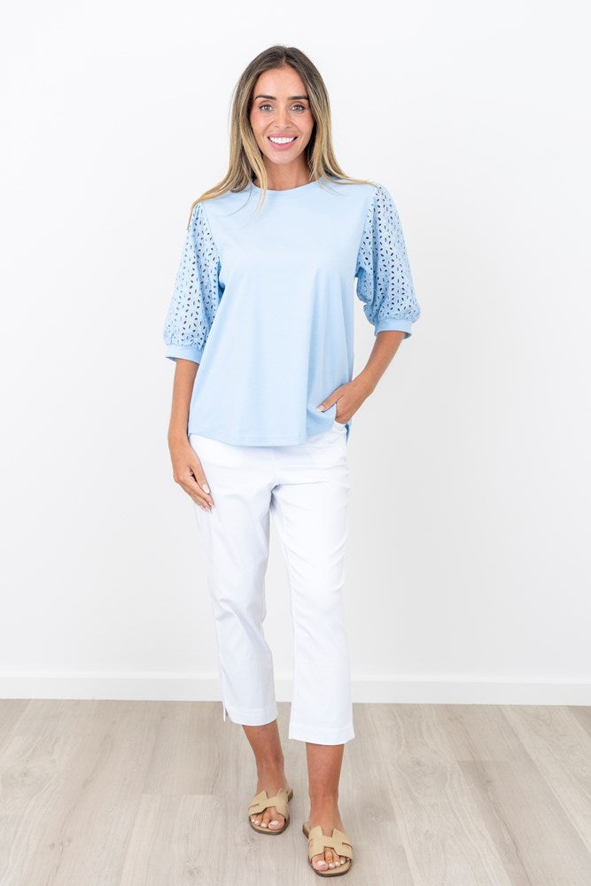Load image into Gallery viewer, Maglia Womens Bonnie Embellished Sleeve Top
