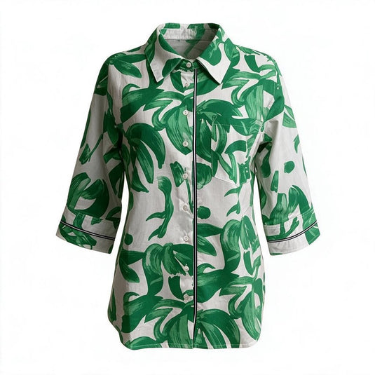 See Saw Womens Emerald Garden 3/4 Sleeve Top
