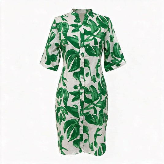 See Saw Womens Emerald Garden Shirt Dress