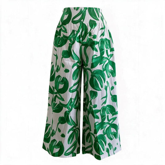 See Saw Womens Emerald Garden Shirred Waist Pants