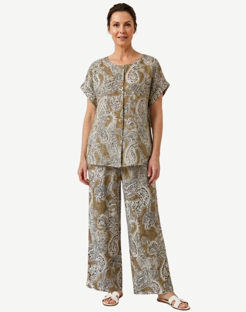 Load image into Gallery viewer, Corfu Womens Saffron Sands Printed Pants
