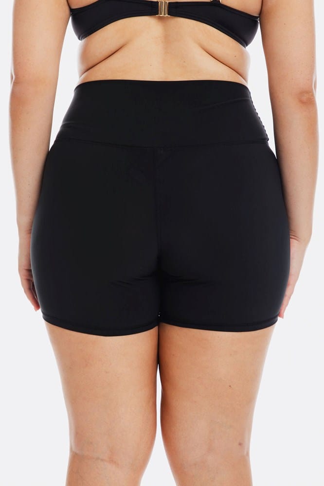 Load image into Gallery viewer, Togs Womens Black Microfibre Long Boyleg
