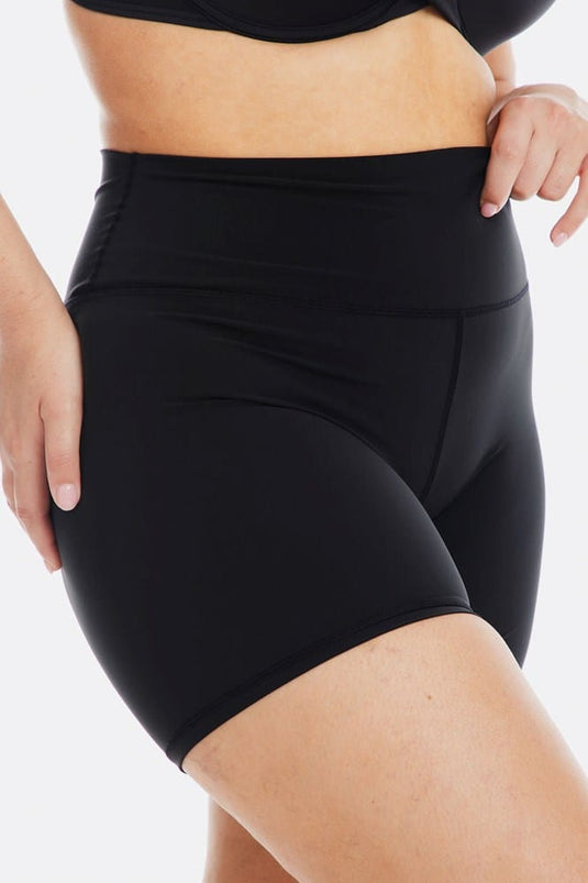 Togs Womens Black Microfibre Long Boyleg