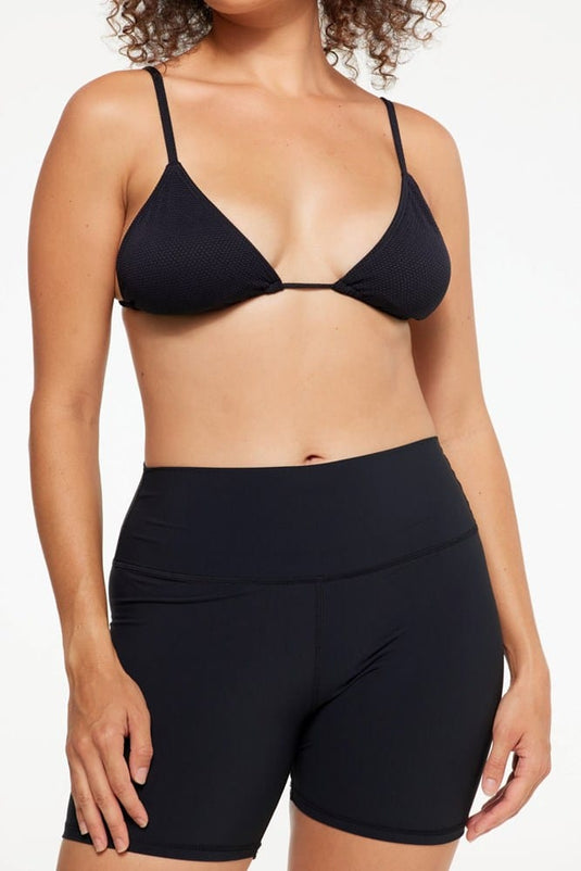 Togs Womens Black Microfibre Long Boyleg