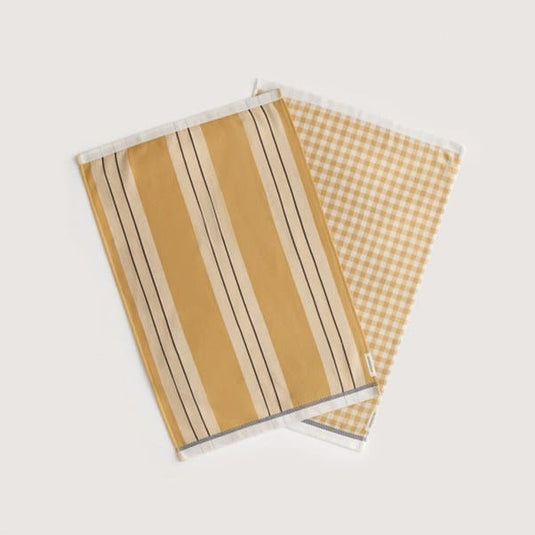 Sheridan Este Tea Towel 2pk - Caramel