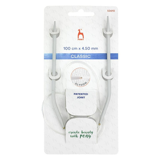 Pony Circular Needles 100cm x 4.5mm Aluminium