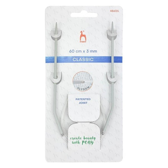 Pony Aluminium Circular Needles 60cm x 3mm