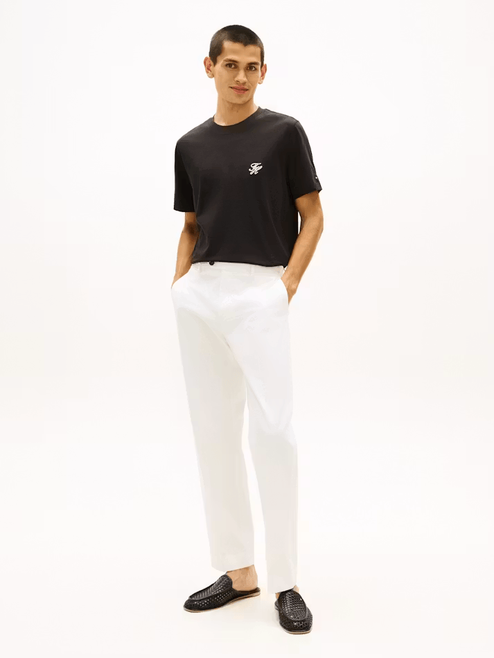 Load image into Gallery viewer, Tommy Hilfiger Mens Script Monogram Swimshop Tee - Black
