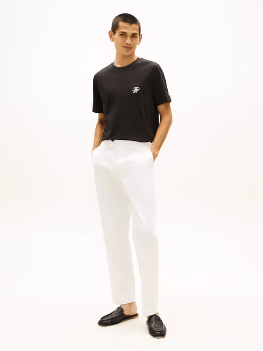 Tommy Hilfiger Mens Script Monogram Swimshop Tee - Black