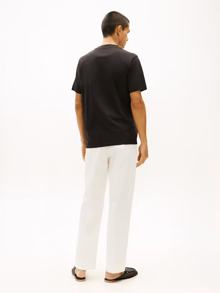 Load image into Gallery viewer, Tommy Hilfiger Mens Script Monogram Swimshop Tee - Black

