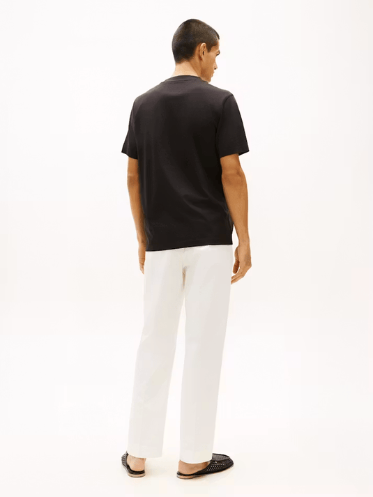 Tommy Hilfiger Mens Script Monogram Swimshop Tee - Black