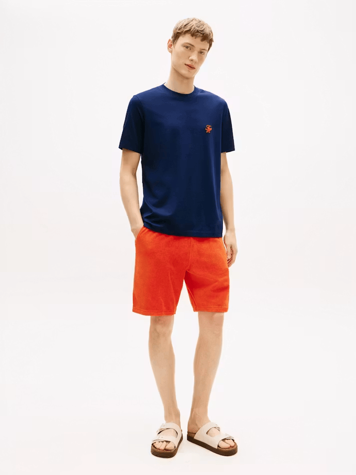 Load image into Gallery viewer, Tommy Hilfiger Mens Script Monogram Swimshop Tee - Carbon Navy
