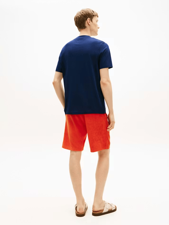 Load image into Gallery viewer, Tommy Hilfiger Mens Script Monogram Swimshop Tee - Carbon Navy
