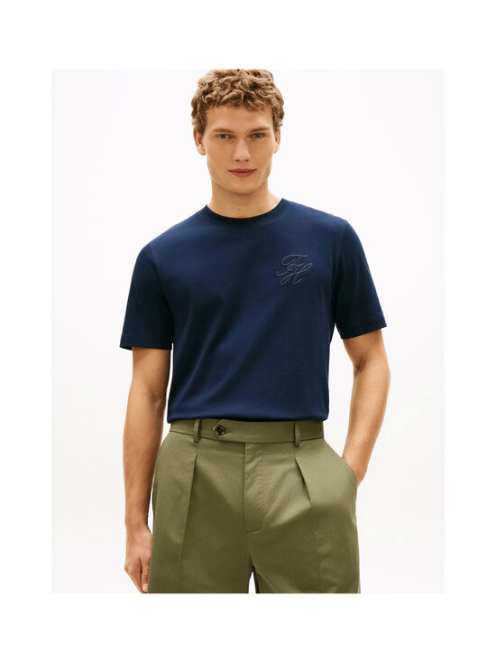 Load image into Gallery viewer, Tommy Hilfiger Mens Script Light Interlock Tee - Desert Sky
