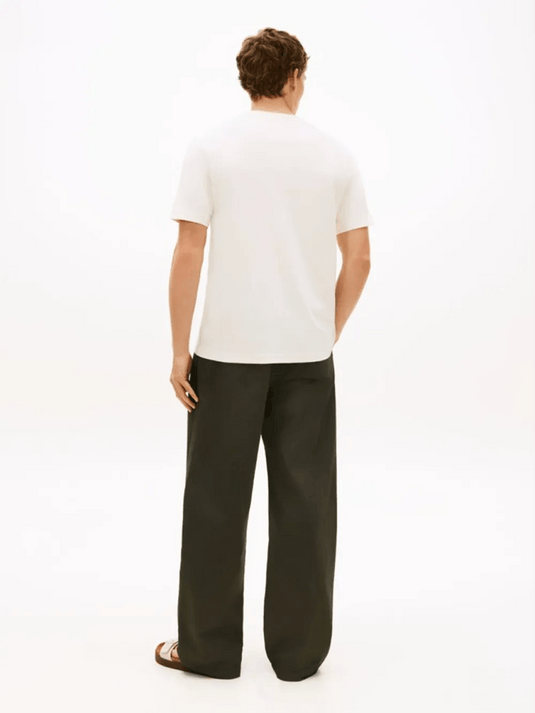 Tommy Hilfiger Mens Script Light Interlock Tee - Ivory Petal