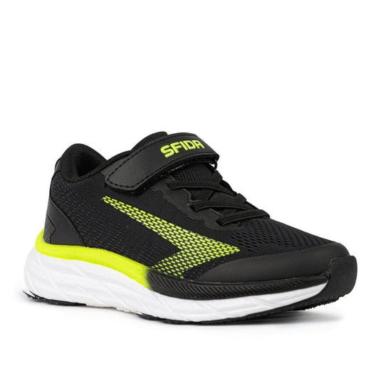 Sfida Boys Tempo Runner with Strap - Black/Lime