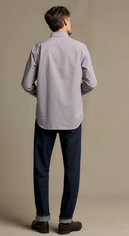 R.M. Williams Mens Whyalla Poplin Check Shirt