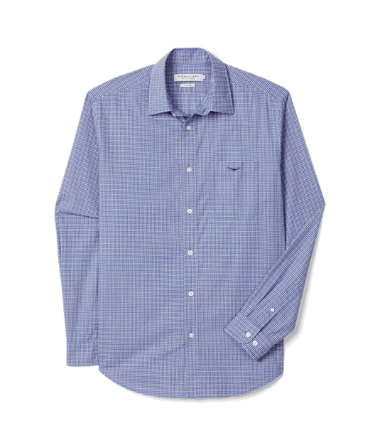 R.M. Williams Mens Ilford Poplin Check Shirt