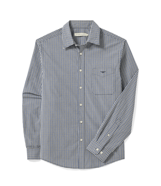 R.M. Williams Mens Classic Poplin Check Shirt