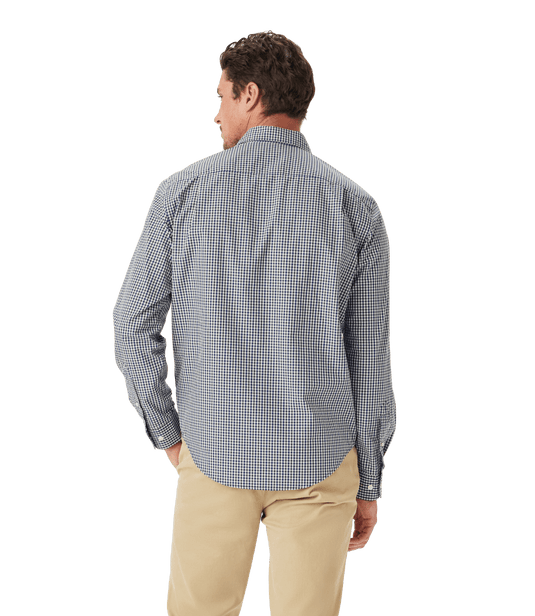 R.M. Williams Mens Classic Poplin Check Shirt