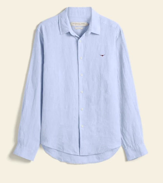 Load image into Gallery viewer, R.M. Williams Mens Newman Classic Linen Shirt - Sky Blue

