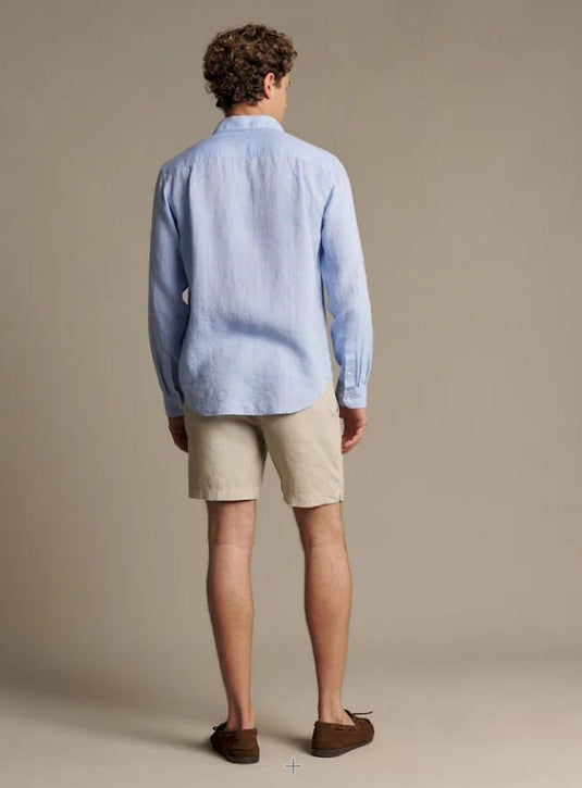 R.M. Williams Mens Newman Classic Linen Shirt - Sky Blue