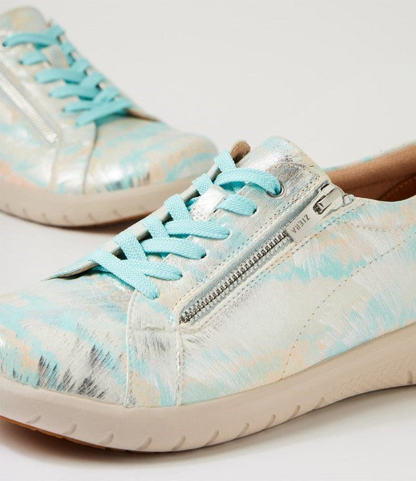 Load image into Gallery viewer, Ziera Womens Shovo XF Sky Mutli Leather Sneakers
