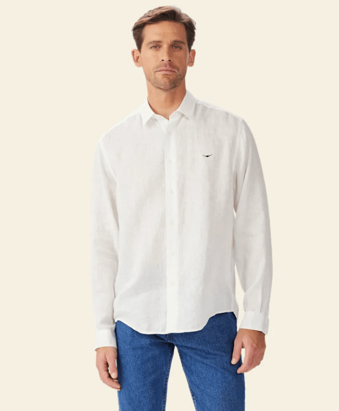 Load image into Gallery viewer, R.M. Williams Mens Newman Classic Linen Shirt - White
