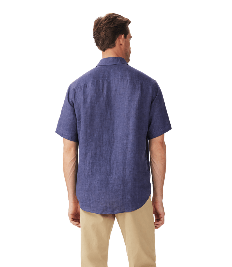 Load image into Gallery viewer, R.M. Williams Mens Newman Linen Short Sleeve Shirt
