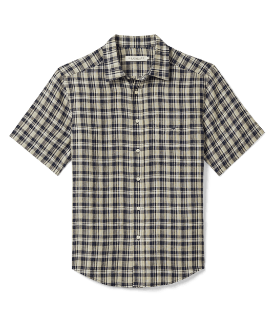 R.M. Williams Mens Toby Linen Short Sleeve Shirt