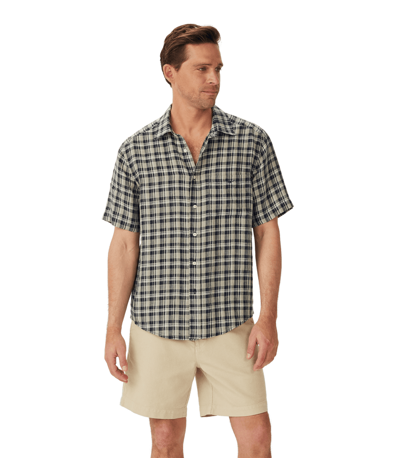 Load image into Gallery viewer, R.M. Williams Mens Toby Linen Short Sleeve Shirt
