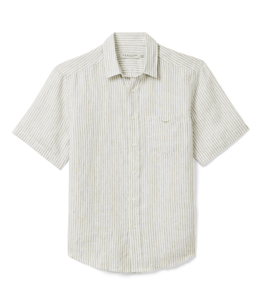 R.M. Williams Mens Charles Linen Short Sleeve Shirt