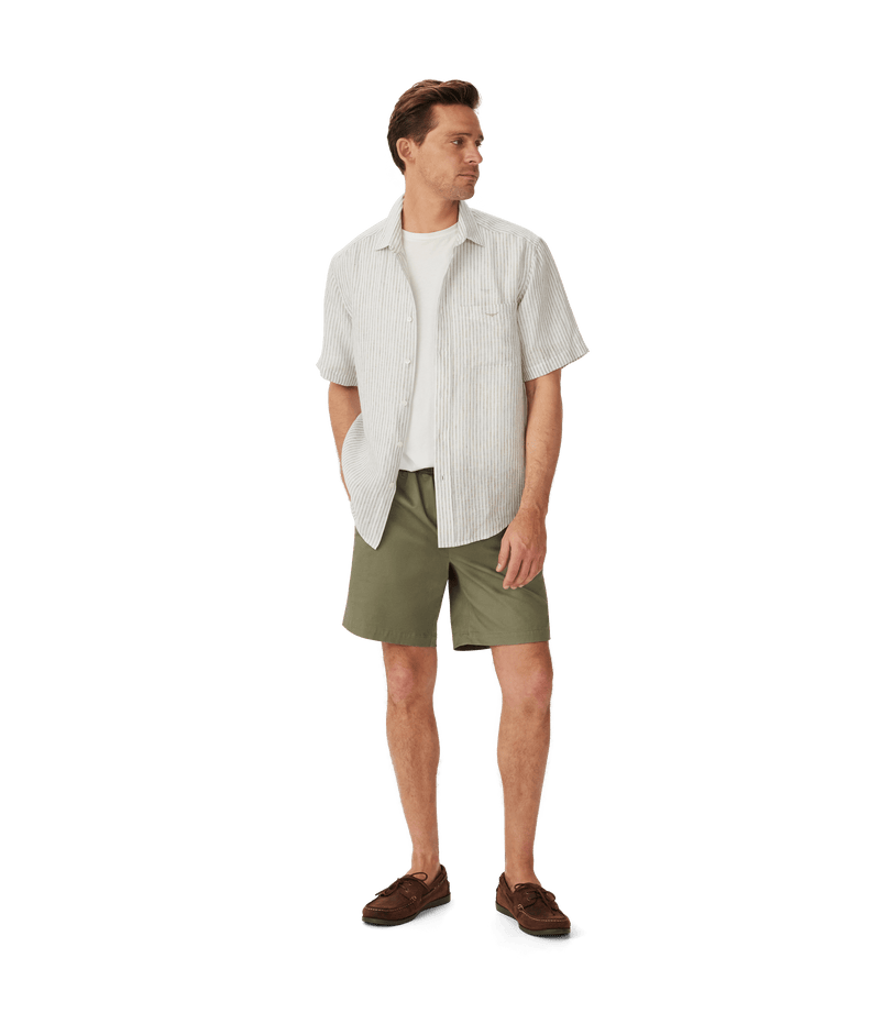 Load image into Gallery viewer, R.M. Williams Mens Charles Linen Short Sleeve Shirt
